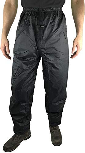HOCK Unisex Regenhose Fahrrad 'Comfort Klima' mit verstärktem Gesäß - Radsport Regenbekleidung 100% Wasserdicht für Herren und Damen Regenschutz (M, Schwarz)