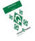 Werder Bremen SV Aufkleberkarte Raute grün Aufkleber, Sticker 6-teilig - Plus Lesezeichen I Love Bremen