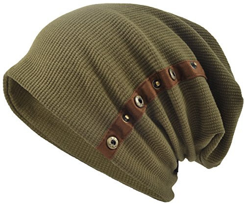 VECRY Herren Baumwolle Mütze Strickmützen Slouch Beanie Schädel Cap Winter Sommer Hüte (020-Grün)