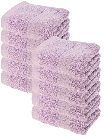 Julie Julsen® Bio Gästetuch-Set, 10 Gästetücher in 32 Farben erhältlich weich und saugstark Lavendel 30x50 cm