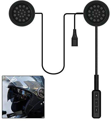 Motorrad Bluetooth Helm Headset, Riloer 4.1 Motorrad Kopfhörer mit Boom Mikrofon für Fahrer Gegensprechanlage, Telefonanrufe, Musik, Interphones