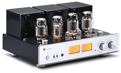 MUZISHARE X7 Push-Pull-Vakuum-Röhrenvollverstärker, MM-Phono-Verstärker, XLR Eingang, Ausgangsleistung 2x25W oder 2x45W, mit Fernbedienung, AC115 oder AC230 umschaltbar