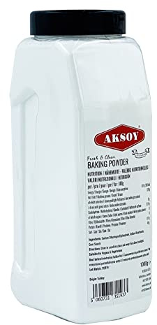 Aksoy Double Acting Baking Powder 1KG | All-Purpose Leavening Agent for Cooking and Baked Goods, Desserts, Breads, & Cake | Vegan | Airtight Bulk Container