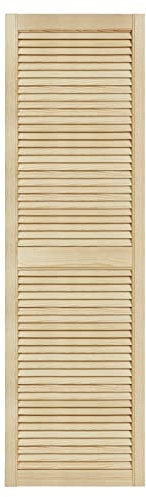 DecoMeister Lamellentüren aus Holz 494x1700 mm Massivholz Lamellentür Holztür Schranktür mit offenen Lamellen für Kleiderschrank Möbelfronten Einzeln