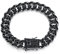Halukakah Goldkette Herren Iced Out,Rhodiniert Schwarz 14mm Männer Armband,Goldenes,Miami Kubanische Panzerkette,18cm,Geschenk für Mann