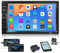 NHOPEEW 7 EQ Autoradio Double Din con Mirror Link, Multimedia MP5 Player Bluetooth Handsfree AUX USB SWC FM Receiver + Rear View Camera
