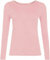 Crazy Fashion Long Sleeve Plain Tshirts for Women UK Round Scoop Neck Stretchy Formal Casual Basic Slim Fit Jersy Ladies Tee Top Plus Size 8-22 Baby Pink