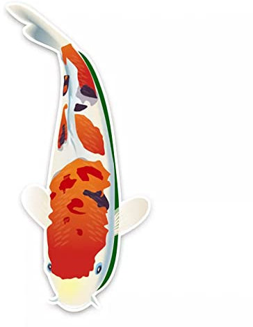 MACMRD Auto Aufkleber 7 cm * 15,2 cm Mode Reflektierende Tier Koi PVC Auto Aufkleber Aufkleber Auto Außen Zubehör