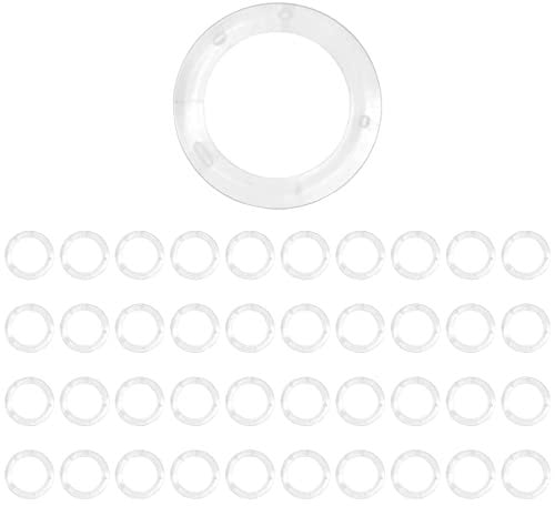 Gunwon 50pcs Roman Blind Curtain Rings, Clear Plastic, 13mm O-Rings, Transparent, 50 PCS