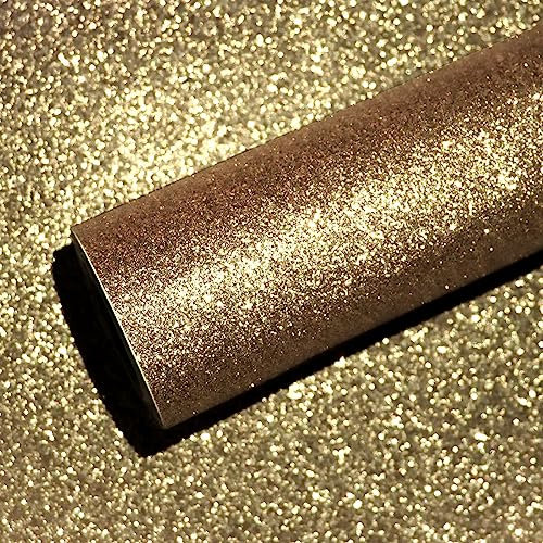 VEELIKE Tapete Glitzer Champagner Klebefolie Gold Tapeten Selbstklebend Glitzerfolie Glitzerpapier Party Dekoration Glitzer Deko Möbelfolie Wohnzimmer Wandtapete Hell Urlaubsdekoration 40cm×300cm