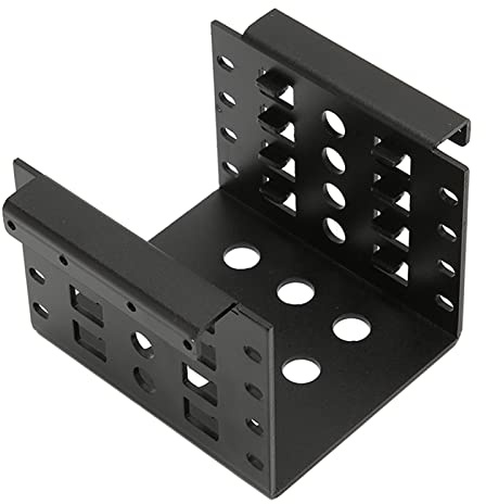 2.5In Hard Drive Rack Aluminium Alloy 2.5In HDD Mounting Rack Hollow Design High Hardness 2.5In Hard Drive Cage for 2.5In IDE HDD Ssd (Black)(Not The Hard Drive)