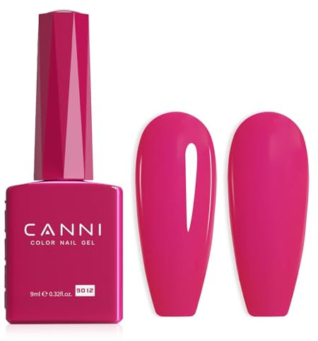 CANNI Esmaltes Semipermanentes de Uñas en Gel Rosa roja Red rose Pintauñas Semipermanentes Apto Para Principiantes Manicura 9ml