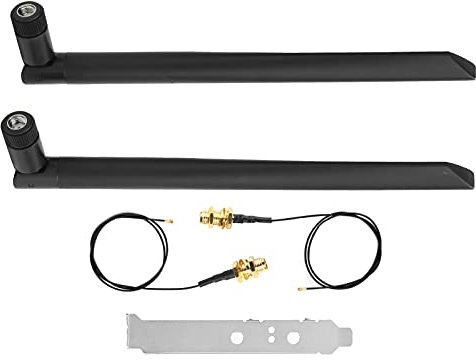 Cable IPEX4 a SMA, Tarjeta NGFF M.2 WiFi BT, 2 Antenas de 8 DB para Amplio Alcance, Compatible con NGFF Inalámbrico 802.11a, 802.11b, 802.11g, 802.11n, 802.11ac