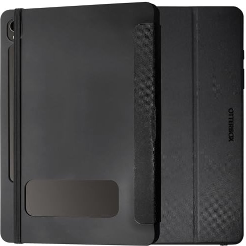 Coque OtterBox React Folio pour Samsung Galaxy Tab S9, Antichoc, Anti-Chute, étui Folio de Protection Fin, testé Selon Les Normes Militaires, Noir