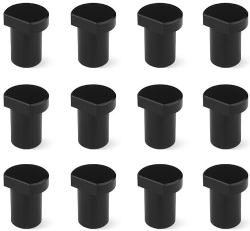 12 Stück Spannbacken zum Flachspannen I Aluminiumlegierung Bankklemme zum Flachspannen an allen Tischen mit 20-mm-Bohrungen (20 mm, schwarz)