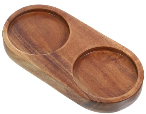 Holz Pfeffertablett als Ständer für Gewürzschale und Salzbehälter | Stabile Holzbasis, Leicht zu Reinigen, Vielseitig Nutzbar in Küche und Alltag, Passendes Zubehör für Zuhause