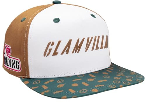 GLAMVILLA Unisex Snapback Cap Kappe, Größenverstellbar, hochwertige Basecap trendig, Outdoor Baseballkappe, Streetwear Style, Weihnachts Geschenk Für Männer Und Frauen (White)