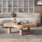Table Basse Nuage Bois, Table Basse En Bois Massif, Table Basse En Bois Irrégulier, Table D'appoint épaisse à Coins Ronds, Table Basse Moderne Avec 3 Pieds, Pour Meubles De Salon,Natural-70x45x40cm