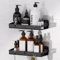 changshengda Duschablage Ohne Bohren - 2 Pack No Drill Bathroom Shower Organizers, Duschregale mit Haken, wandmontierte Duschhalterung (Schwarz)
