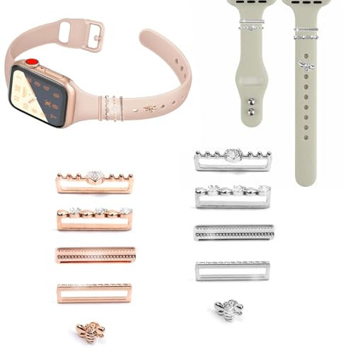 SI SEN 10 Stück Arktisband Apple Watch, Schmuck-Uhrenarmband, Apple Watch Charms, für Smartwatch Uhrenarmband Schmuck Uhrband Charms