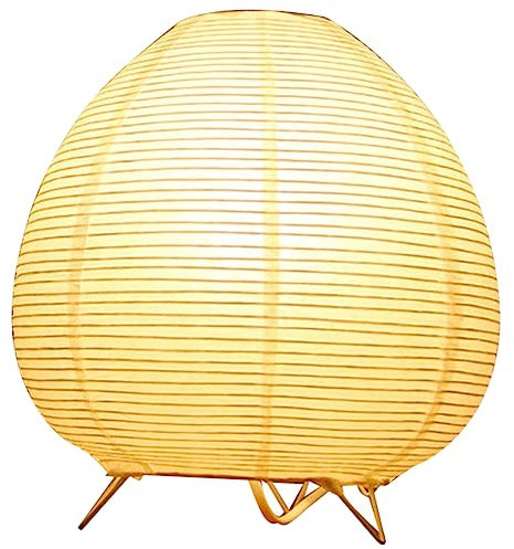Hemobllo Minimalistische Tischlampe Im Japanischen Laternenstil Nachtlicht Für Schlafzimmer Und Kinderzimmer Mit Papierlampenschirm Und EU Stecker Ideal Als Sanfte Beleuchtung Für
