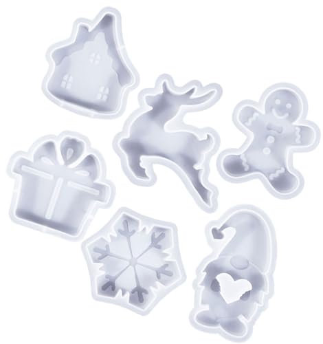 Silikon-Kerzenformen mit Weihnachtsmotiv für Kerzen, Seife