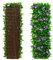 Clôture de lierre artificiel, max 150 x 30 cm, panneaux extensibles de treillis de jardin, haie d'intimité avec fleur, décoration de feuilles de verdure (1 pièce)