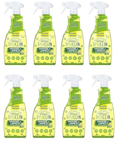 Disclin Vinagre de Limón en Spray Pack de 6 | Limpieza Natural Multiusos | Elimina Olores y Desinfecta | Ecológico, Seguro para el Hogar | 750ml/u