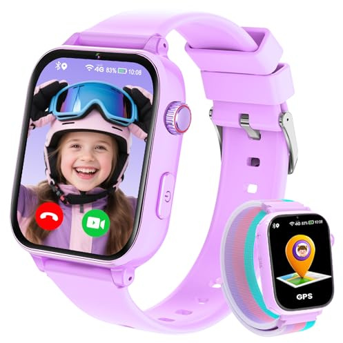 PTHTECHUS Reloj Inteligente Niño GPS y Llamadas, 4G Smartwatch Niños Niñas