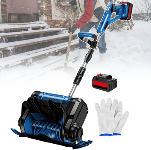 Pala quitanieves eléctrica para el hogar, quitanieves de mano, ancho de limpieza de hasta 30 cm, mango de aleación de aluminio plegable, quitanieves recargable para exteriores, para patio/fábrica (a