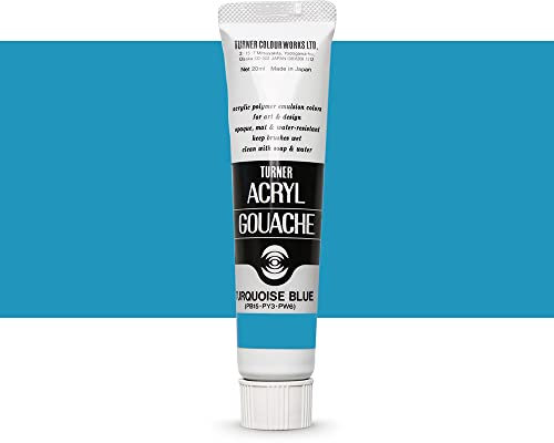 20ml Turner Acrylic Gouache Turquoise Blue 55