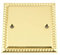 Electrical Blanking Plate Single 1 Gang - Polished Brass - Georgian Style