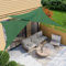jarolift Sonnensegel Rechtwinklig Atmungsaktiv Sonnenschutz Sichtschutz für Balkon Terrasse Garten HDPE-Gewebe, 600 x 420 x 420 cm, Grün
