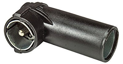 tomzz Audio 1500-003 Adattatore antenna DIN 150 OHM a ISO 50 OHM da vecchio a nuovo spinotto angolare rivestimento in plastica