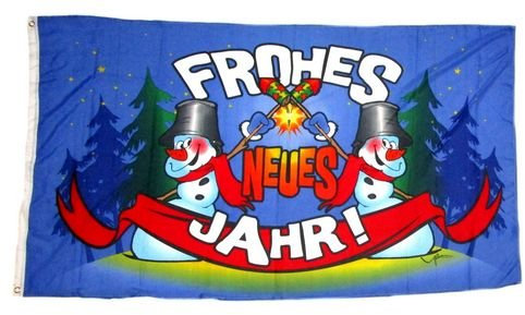 Fahne/Flagge Frohes Neues Jahr Silvester 90 x 150 cm