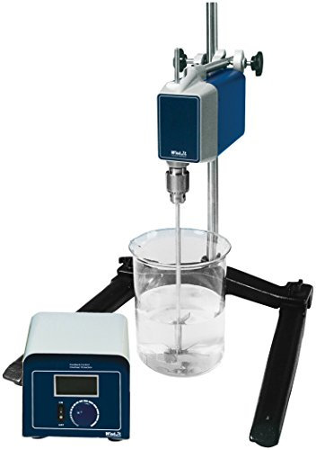 Witeg Labor-Rührwerk HT-120T-Set 80L 50-1000U/min, ext. Steuerung, hohes Drehmoment, inklusive Propeller-Rührer PL020, Klemme und Stativ