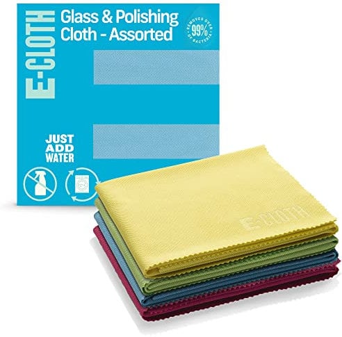 E-Cloth Polishing Microfiber Cleaning Cloth - Microfiber Polishing Towel - Polishing Microfiber Towels for Cars, Windows, & More - 4-Pack Polishing Cloth Only