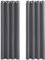 PONY DANCE Thermovorhang Hitzeschutz Haustür Verdunklungsvorhänge mit Ösen 2er Set H 228 x B 117 cm Schlafzimmer Gardinen und Vorhänge Grau Blickdicht Curtains for Living Room