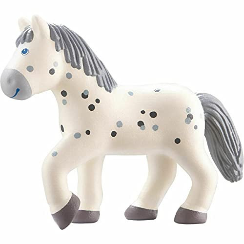 HABA 302011 Little Friends - Pferd Pippa Puppe, Schwarz - Grau