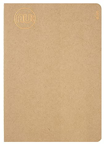NU Notizbücher – Kraft-Serie – Manila-genähter Rücken A5 Notizbuch – Schreibwaren-Notizbücher – professioneller Notizblock – 80 Seiten, NU003807