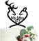 LOVENJOY Mr und Mrs Tortenstecker Hochzeitstorte Topper Hirsch Schwarz Tortendeko, Geschenkverpackung