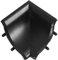 DQ-PP Baguette de recouvrement d'angle intérieur - Noir mat - 13 x 13 mm - En PVC - Pour cuisine, plan de travail - Barre de finition murale