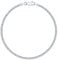 PLANETYS - Bismarck kette Armband 925 Sterling Silber rhodiniert 2.4 mm Breite Längen: 21 cm