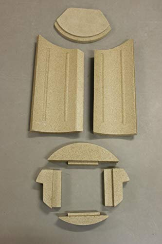 Feuerraumauskleidung für Cera Tipo Kaminöfen - Vermiculite - 7-teilig