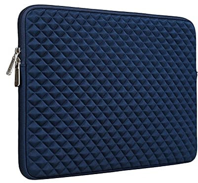RAINYEAR 11-13 Inch Laptop Sleeve Diamond Foam Shock Resistant Padded Fluffy Lining Case Compatible with 13 Macbook Air M4 M3 M2 M1 13.3 Macbook Pro, 11 Chromebook Notebook Computer(Navy Blue)