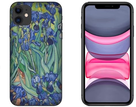 Case compatible with Apple iPhone 11 Vincent Van Gogh Iris/TPU soft silicone Gel/Phone Hard Snap on Anti-slip Anti-scratch Shock-resistant Protective TPU multicolors