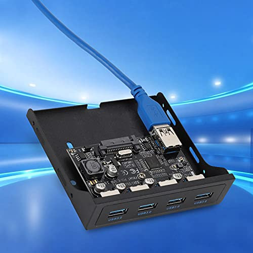 Ausla Pannello Anteriore USB 3.0, Scheda di Espansione PCI Express, 4 Porte USB, Adattatore per Unità Floppy