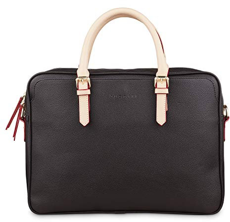 bugatti Ella Businesstasche 15, Aktentasche aus Kunstleder mit Laptopfach, braun