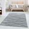Carpettex Hochflor Teppich 200x300 cm - 3D Optik Hoch-Tief Effekt Boho-Design Grau - Flauschiger Wohnzimmer Schlafzimmer Esszimmer Skandinavischer Stil Weicher Küchenteppich