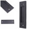 Eco-Fused 1x Tirador de Puerta de Granero Deslizante (Negro) con Tornillos Autorroscantes - Asa de Fondo Plano de Acero Sólido de 6 Pulgadas - Fácil de Instalar - Ideal para Puertas Deslizantes